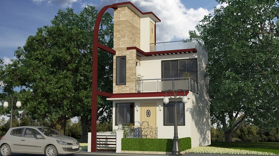 2 BHK_Row House Elevation_Normal